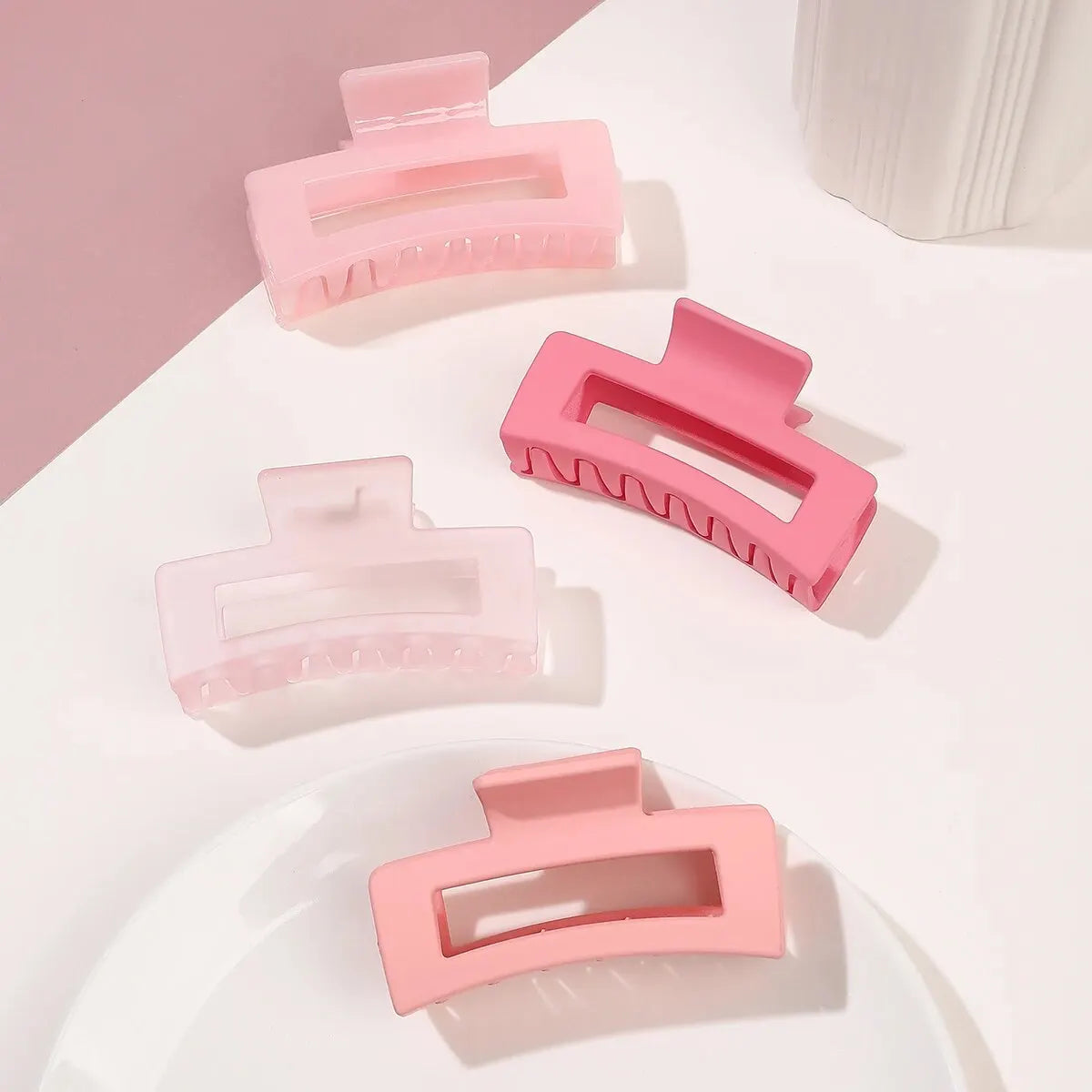 Pink Hair Claw Clips